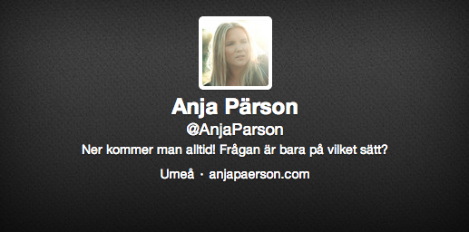 Anja Pärson om någon borde veta något om det här. 